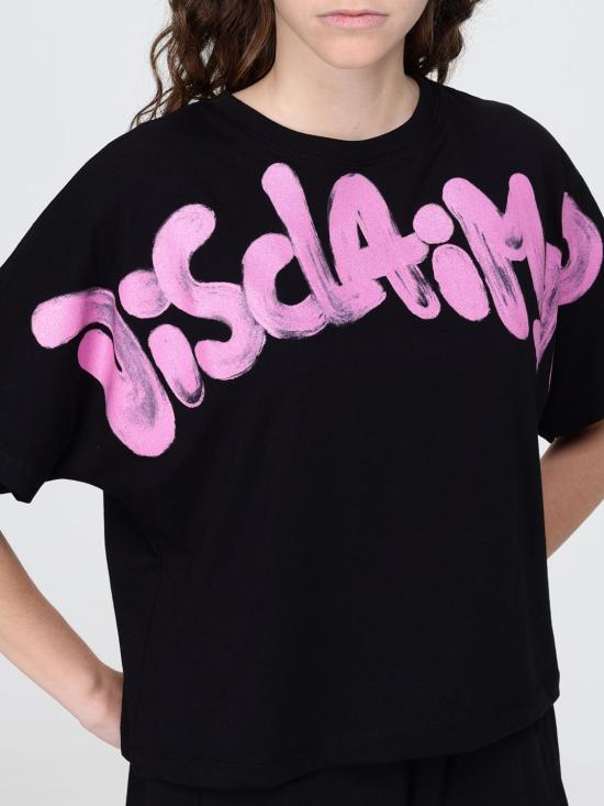 26SS 디스클레이머 반팔 티셔츠 55554 NERO ST FUCSIA PERL Black - DISCLAIMER