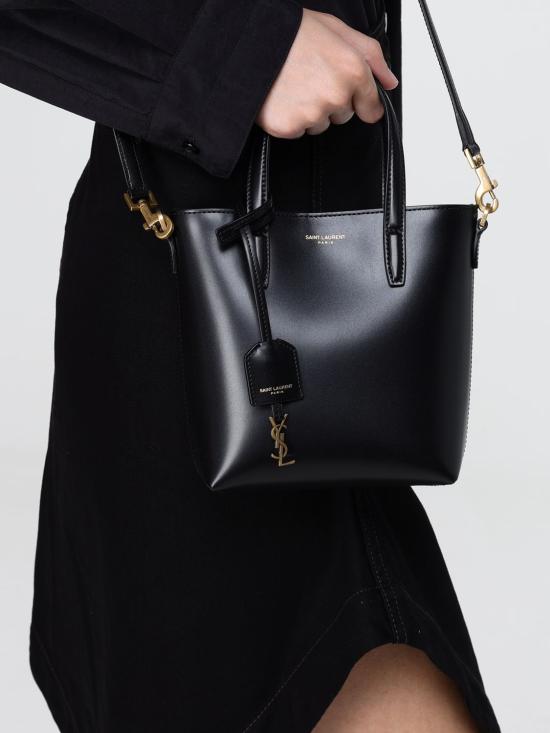 26SS 생로랑 박스 레더 미니 토이 토트백 773995AADDI 1000 Black - SAINT LAURENT