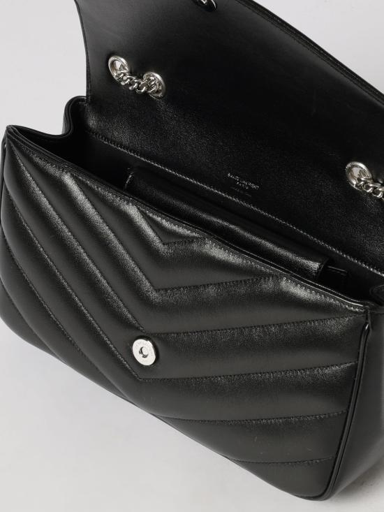 26SS 생로랑 루루 미디움 마테라쎄 램스킨 숄더백 801439AAE4Y 1000 Black - SAINT LAURENT