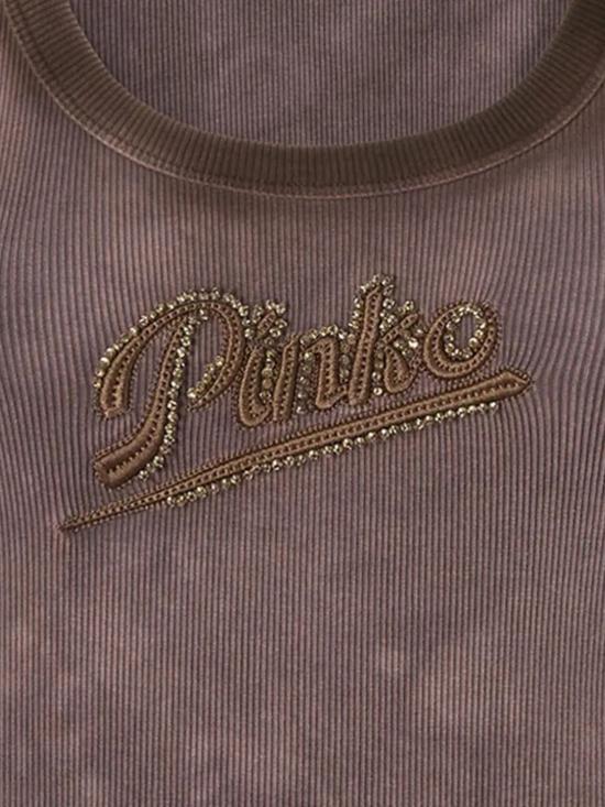26SS 핑코 민소매 티셔츠 107306A3H5 L72 Brown - PINKO