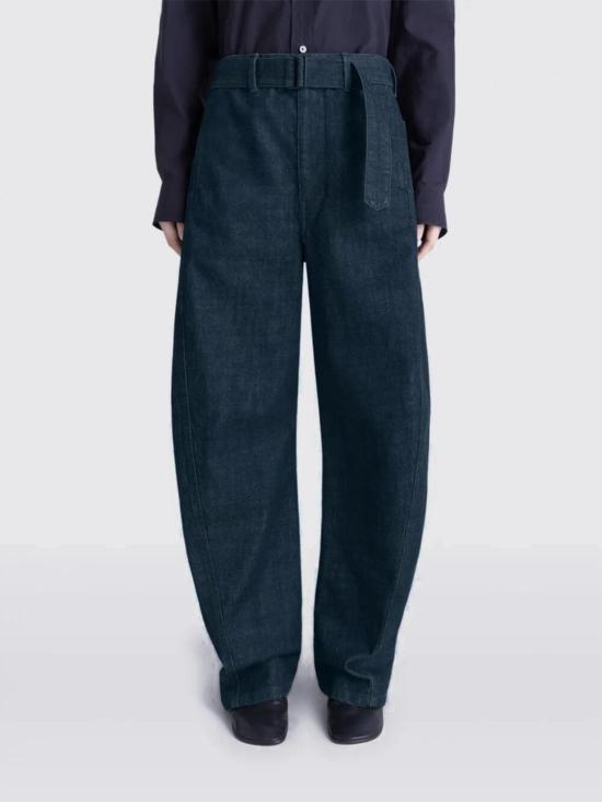 26SS 르메르 트위스트 벨티드 팬츠 PA326LD1056 BL760 Denim