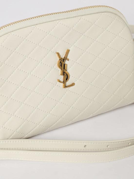 26SS 생로랑 퀼티드 램스킨 가비 지퍼 파우치 7336671EL07 9207 Cream - SAINT LAURENT