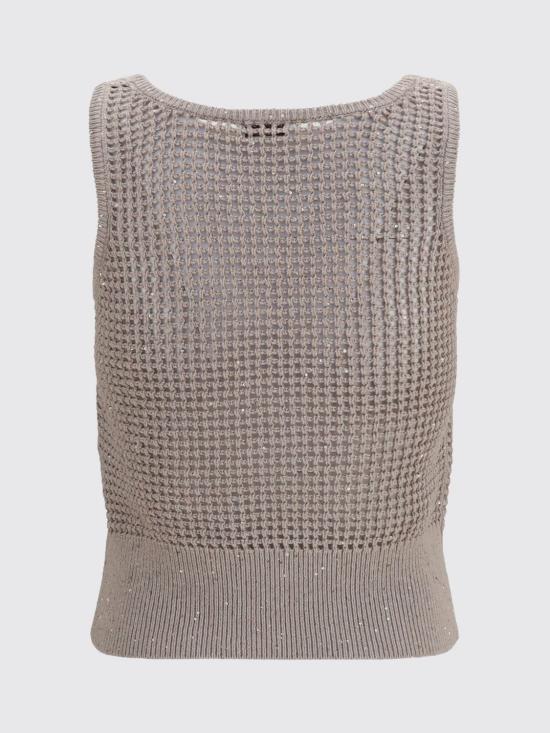26SS 브루넬로 쿠치넬리 민소매 티셔츠 MDV762110 C069 Sand - BRUNELLO CUCINELLI