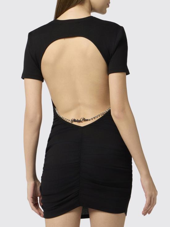 26SS 필립 플레인 숏 원피스 PAFCWTG0689PJY002N 02 Black - PHILIPP PLEIN