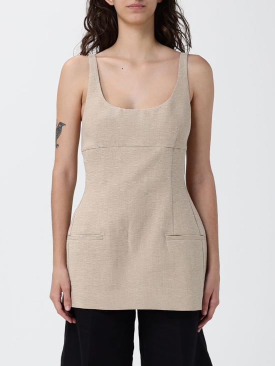 26SS 텔라 민소매 티셔츠 010547 C001 Beige