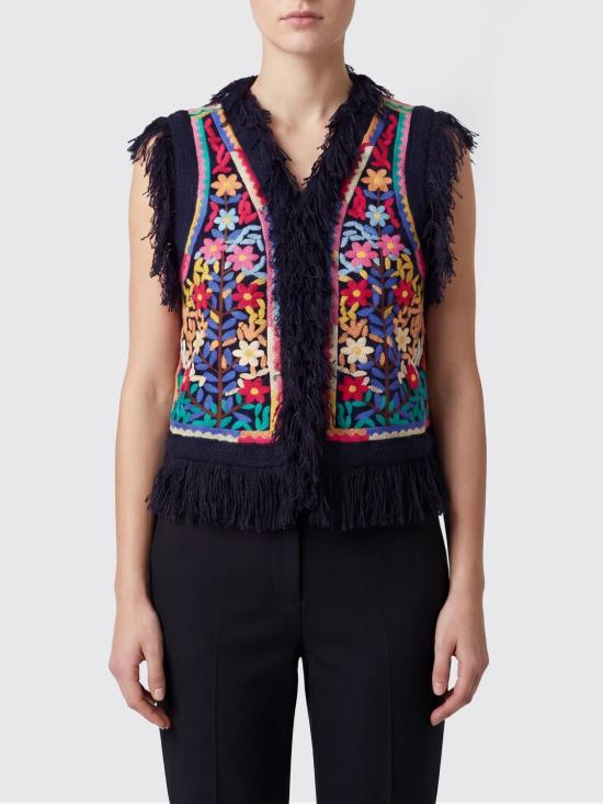 26SS 안틱 바틱 베스트 RAINBOW1GIL NAVY Blue
