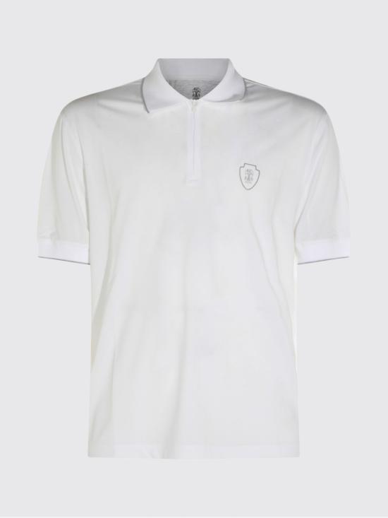 26SS 브루넬로 쿠치넬리 폴로 티셔츠 MW8641330F CCS47 White - BRUNELLO CUCINELLI
