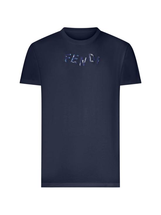 26FW 펜디 반팔 티셔츠 FY1319AUOB F0PTH Blu dark