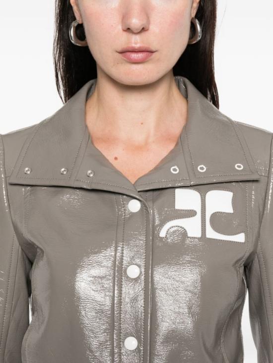 26SS 쿠레쥬 가죽 자켓 223CBL005VY0014 1099 Grey - COURREGES