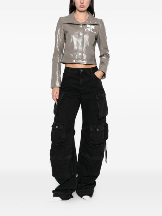 26SS 쿠레쥬 가죽 자켓 223CBL005VY0014 1099 Grey - COURREGES
