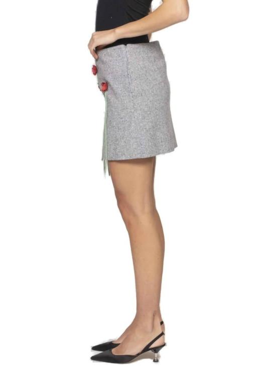 26SS 모스키노 숏 스커트 A01080414 Grey - MOSCHINO