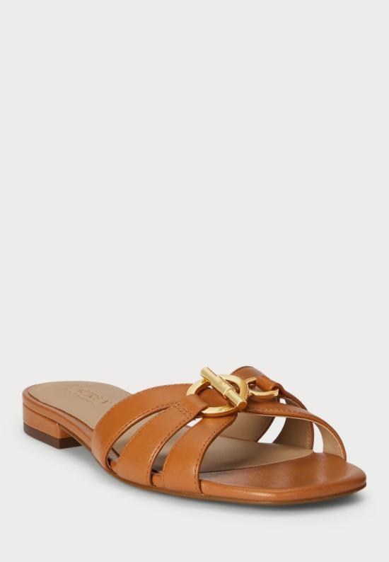 26SS 랄프 로렌 뮬/슬리퍼 802982875006 Brown - RALPH LAUREN