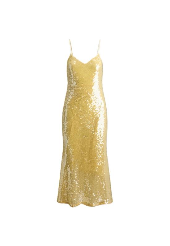 26SS 랄프 로렌 롱 원피스 253P08931001 Gold