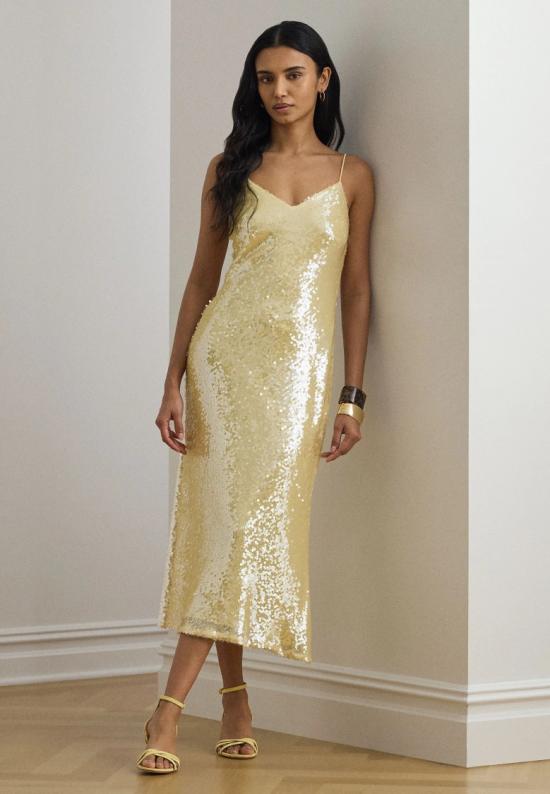 26SS 랄프 로렌 롱 원피스 253P08931001 Gold - RALPH LAUREN