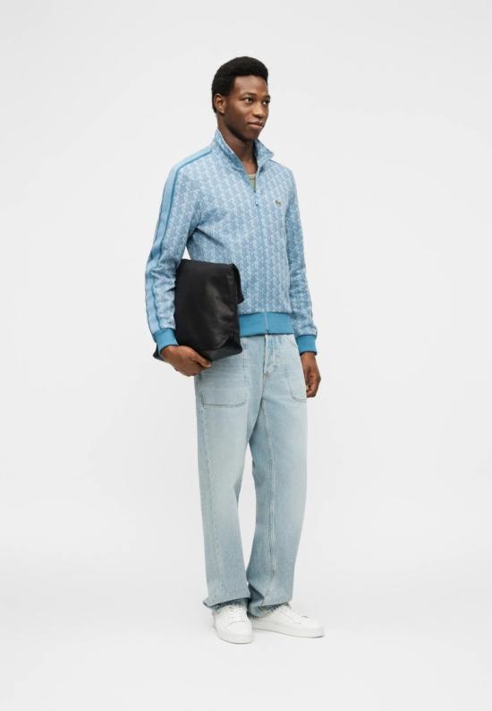 26SS 라코스테 모노그램 집업 스웨트셔츠 SH13681QI Blue - LACOSTE