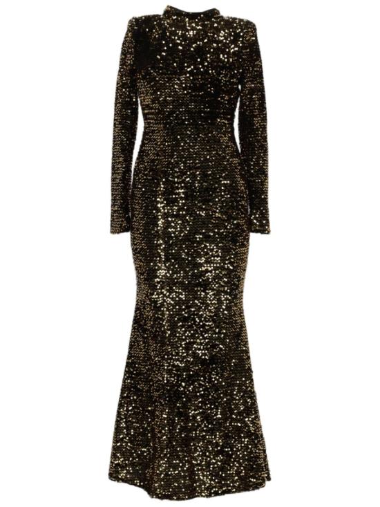  Joshe 롱 원피스 ABITOPAILLETTES BRONZO Black