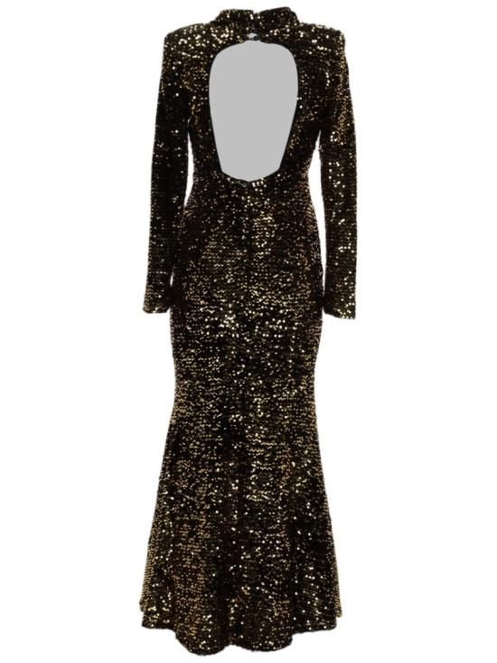  Joshe 롱 원피스 ABITOPAILLETTES BRONZO Black - JOSEPH