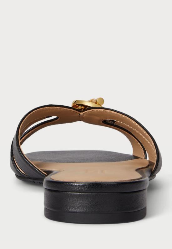 26SS 랄프 로렌 뮬/슬리퍼 802982875002 Black - RALPH LAUREN