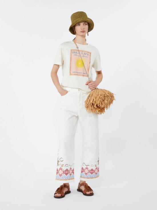 26SS 막스마라 팔라초 팬츠 2615131012600009 White - MAX MARA