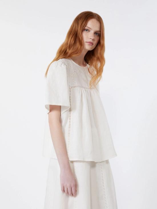 26SS 막스마라 반팔 티셔츠 2615941082600001 White - MAX MARA