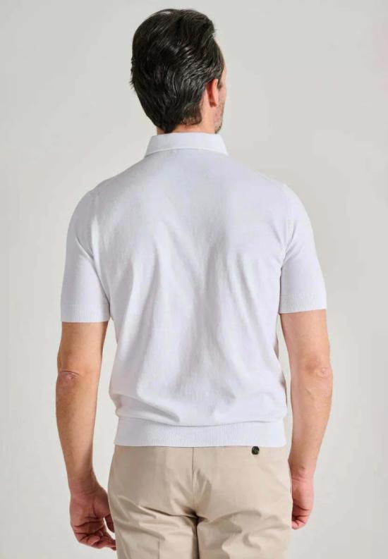 26SS 필리포 드 로렌티스 폴로 티셔츠 PL1MCPARCR14R001 White - FILIPPO DE LAURENTIIS