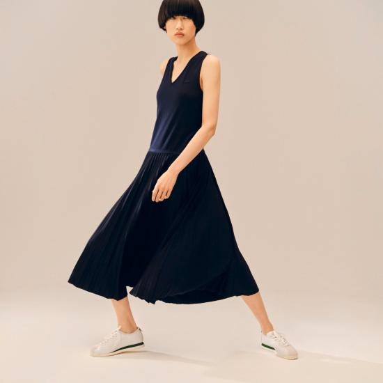 26SS 라코스테 롱 원피스 EF2432166 Black - LACOSTE