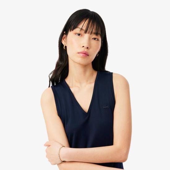 26SS 라코스테 롱 원피스 EF2432166 Black - LACOSTE