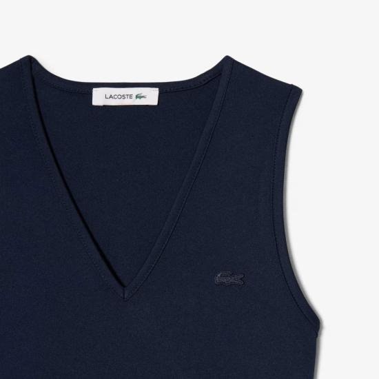 26SS 라코스테 롱 원피스 EF2432166 Black - LACOSTE