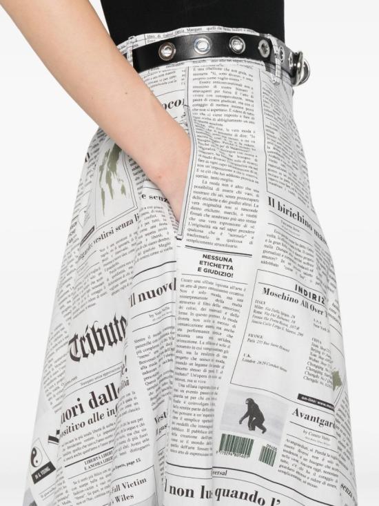 26SS 모스키노 미디 스커트 A01310451 White - MOSCHINO