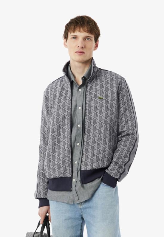 26SS 라코스테 모노그램 집업 스웨트셔츠 SH136841I Grey - LACOSTE