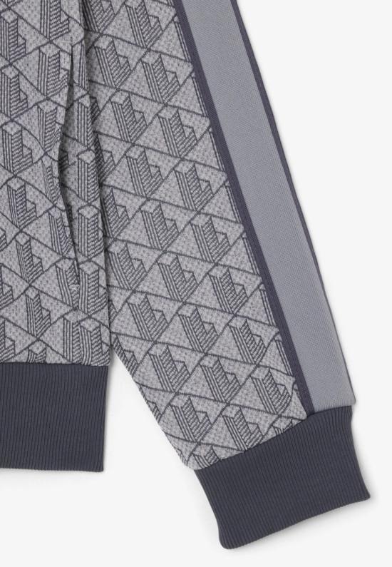 26SS 라코스테 모노그램 집업 스웨트셔츠 SH136841I Grey - LACOSTE