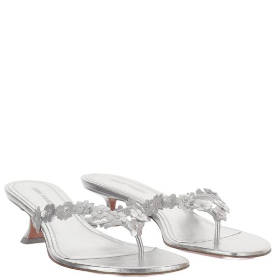 26SS 아미나 무아디 뮬/슬리퍼 JANISTHONG45SILVERWHITE White - AMINA MUADDI