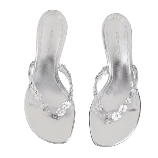 26SS 아미나 무아디 뮬/슬리퍼 JANISTHONG45SILVERWHITE White - AMINA MUADDI