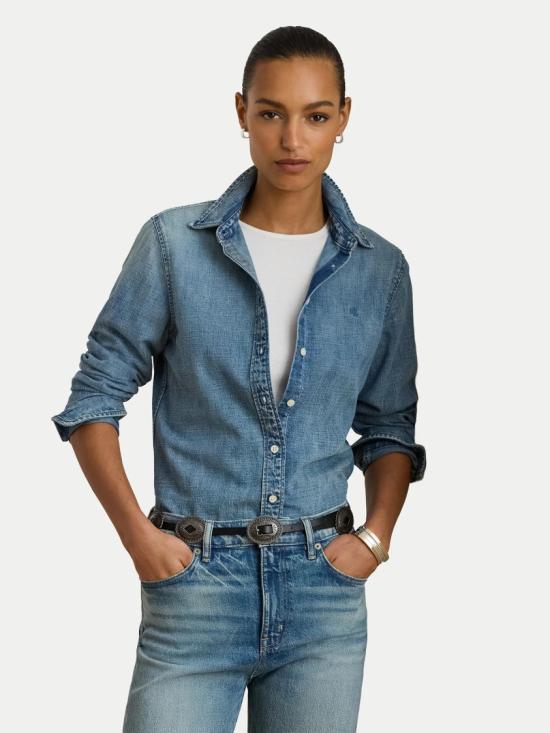 26SS 랄프 로렌 데님 셔츠 200P08166001 Blue - RALPH LAUREN