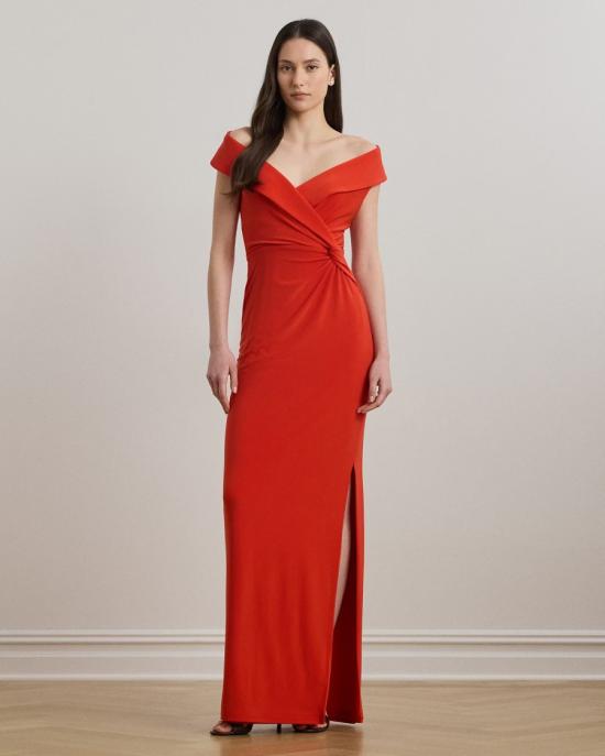 25FW 랄프 로렌 레오니다스 브이넥 슬리브리스 맥시 원피스 253863940024 Red - RALPH LAUREN