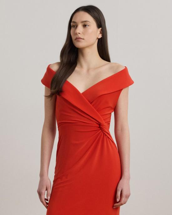 25FW 랄프 로렌 레오니다스 브이넥 슬리브리스 맥시 원피스 253863940024 Red - RALPH LAUREN