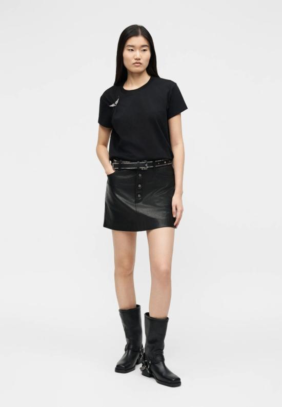 26SS 자딕앤볼테르 반팔 티셔츠 JWTS02871BLACK Black - ZADIG & VOLTAIRE