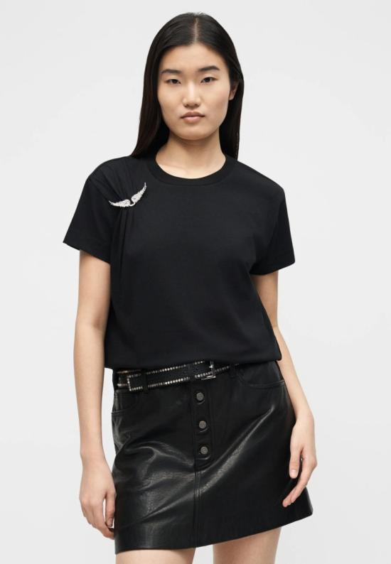 26SS 자딕앤볼테르 반팔 티셔츠 JWTS02871BLACK Black - ZADIG & VOLTAIRE