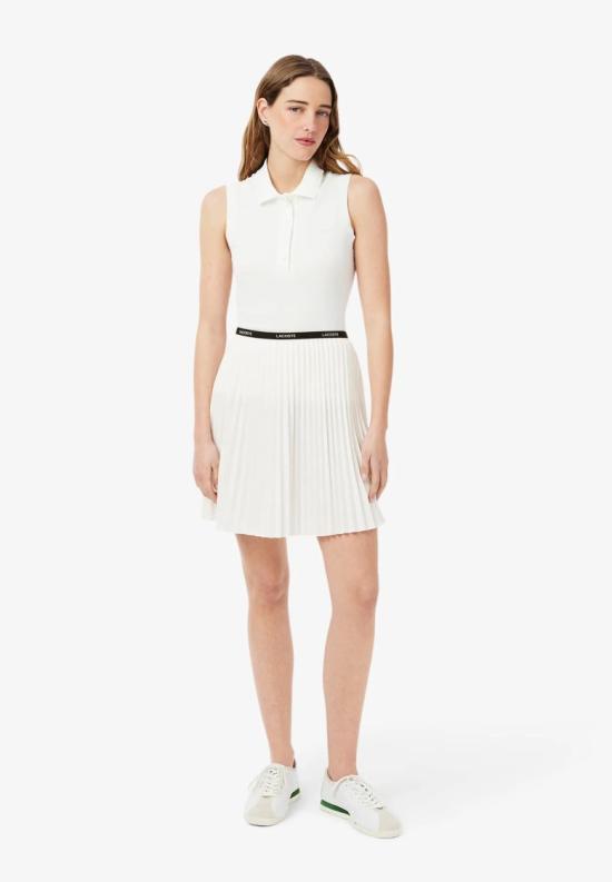 26SS 라코스테 미디 스커트 JF140370V White - LACOSTE