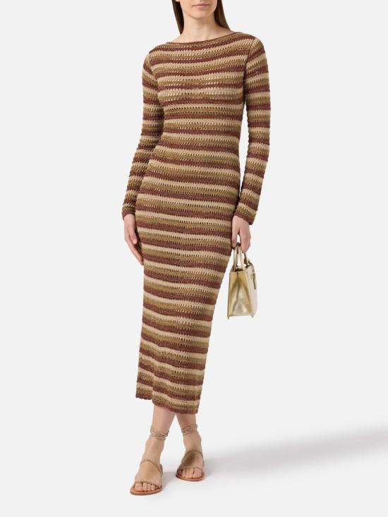 26SS 세인트바쓰 미디 원피스 RYN000100492L Brown - MC2 SAINT BARTH