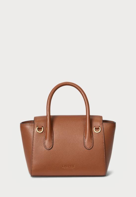26SS 랄프 로렌 태너 페블 레더 스몰 사첼 토트백 431969349001 Brown - RALPH LAUREN