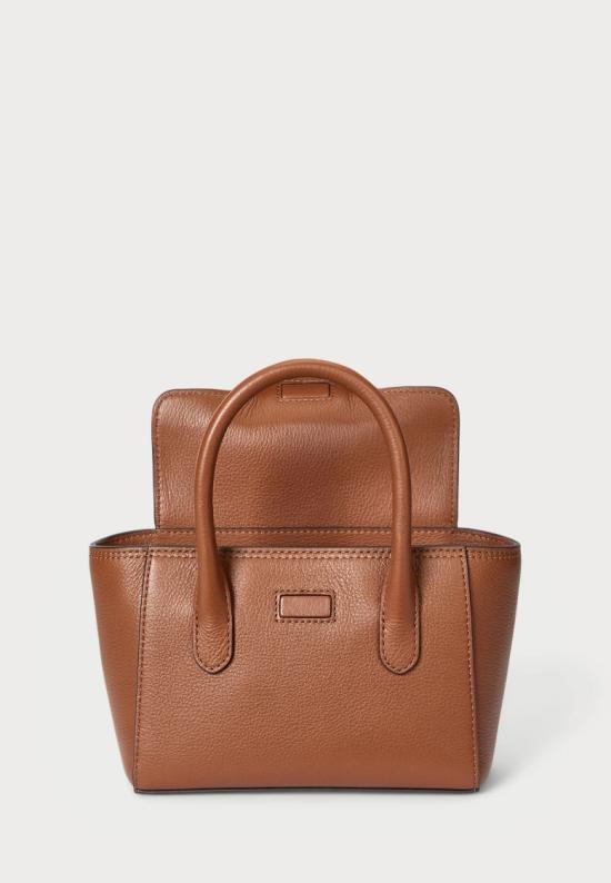 26SS 랄프 로렌 태너 페블 레더 스몰 사첼 토트백 431969349001 Brown - RALPH LAUREN