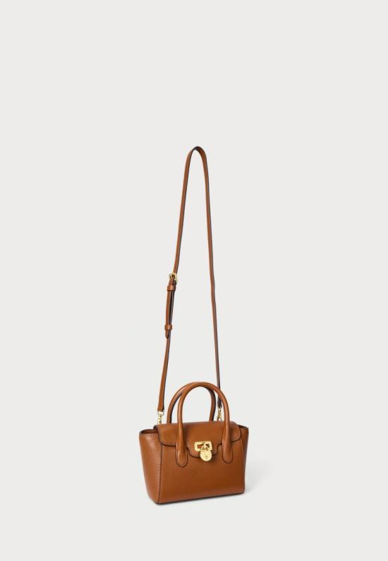 26SS 랄프 로렌 태너 페블 레더 스몰 사첼 토트백 431969349001 Brown - RALPH LAUREN