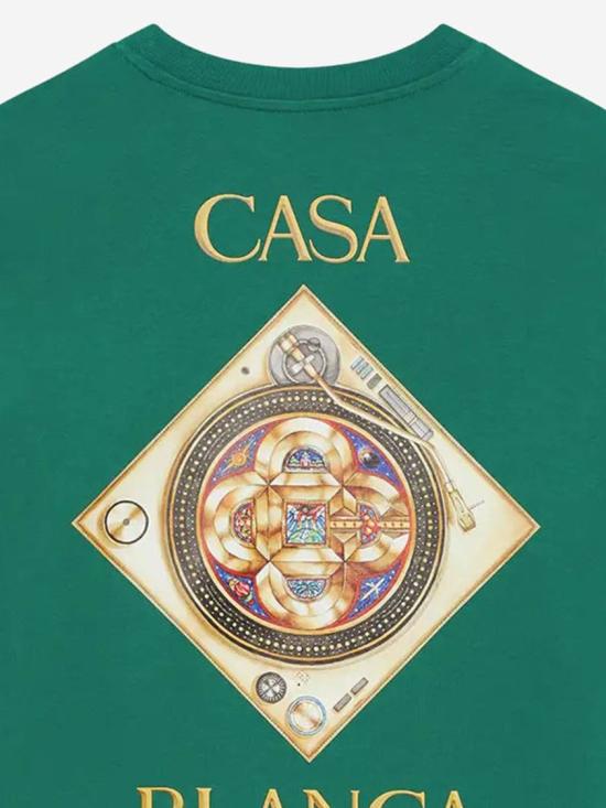 26SS 카사블랑카 반팔 티셔츠 MSS26JTS00103 Green - CASABLANCA