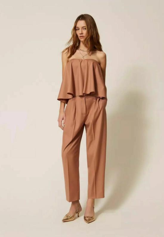 26SS 트윈셋 스트레이트 팬츠 261TP218113168 Brown - TWINSET