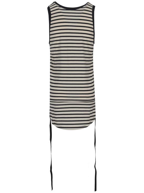 26SS 앤 드뮐미스터 민소매 티셔츠 B0011982FA717 D0094 BLACK CHALK - ANN DEMEULEMEESTER