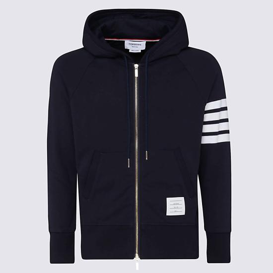 26FW 톰브라운 클래식 루프백 4바 풀 지퍼 후디 MJT022H 00535461 Navy