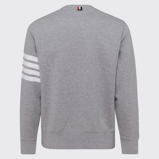 26FW 톰브라운 로고 패치 엔지니어드 4바 스웨트셔츠 MJT021H 00535068 Light grey - THOM BROWNE