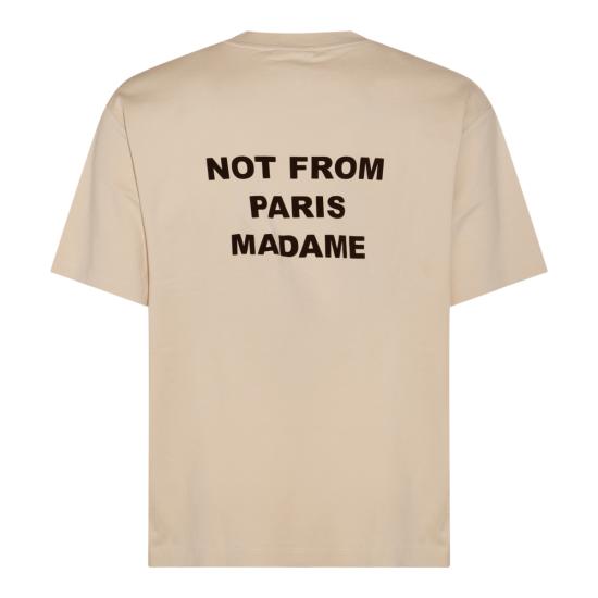 26FW 드롤드무슈 반팔 티셔츠 PERMTS203 CO002MT Mastic - DROLE DE MONSIEUR