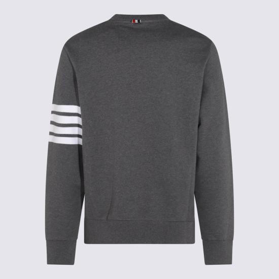26FW 톰브라운 로고 패치 엔지니어드 4바 스웨트셔츠 MJT021H 00535025 Dark grey - THOM BROWNE